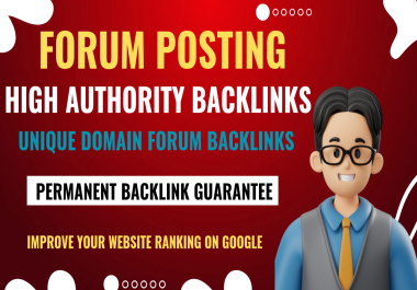 I will Create forum posting high authority forum backlinks on google