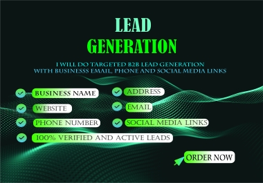 I will do 200 Targeted B2B Lead Generation,  LinkedIn and email list building,  web research