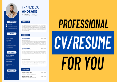 I will make this simple CV/Resume in 24 hours