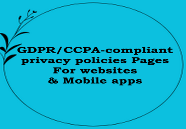I Create GDPR/CCPA-compliant privacy policy Pages for websites & apps