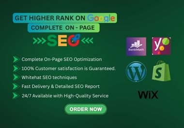 I will Provide Complete On-Page SEO Services for Increase your Website Traffic