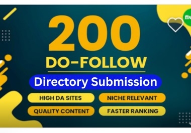 200 Dofollow Directory Submission SEO Backlinks for Website Ranking