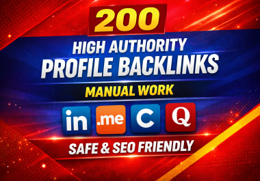 200 high authority profile backlinks manually for SEO
