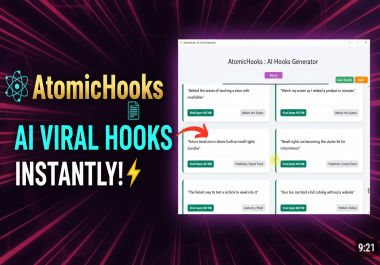 AtomicHooks AI Viral Hooks Generator