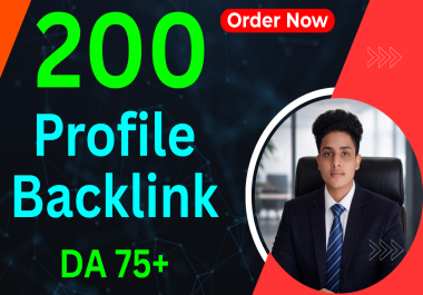 200 High Authority Profile Backlink from DA PA-100-50 Site Google Ranking