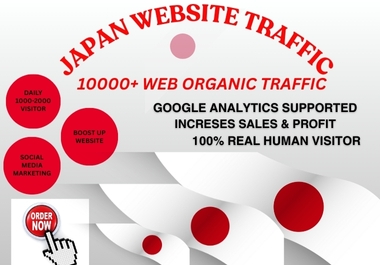 Japan Targeted Website Traffic & 100 Organic Human Visitors for SEO & Ranking