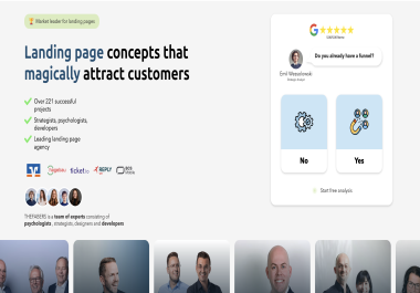 I will design and build a modern responsive landing page React,  HTML,  Tailwind,  Bootstrap