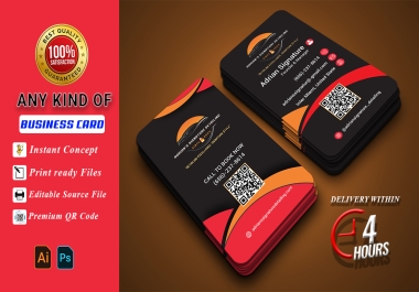 I will design professional business card within 4 hours