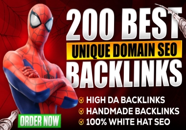 I Will Do 200 Unique Domains Dofollow High Authority Backlinks DA 50+