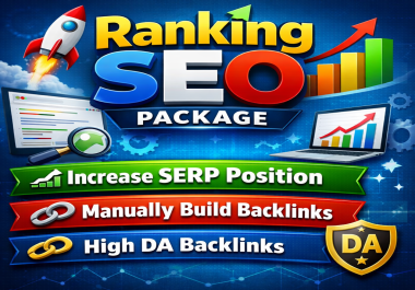 Ranking Seo Package Increase Serp Position Manually Build Backlinks High DA