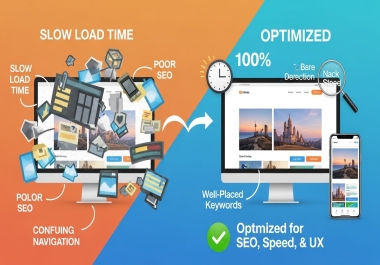 I will optimize your website for SEO,  speed,  and user experience