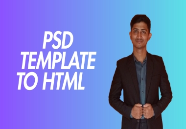 I will transform PSD to fully responsive HTML with Tailwind CSS