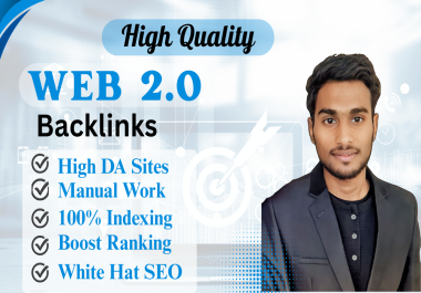 I will provide 90 high DA PA Web 2.0 backlink for SEO ranking.