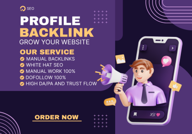 Grow your Website with 50 High Authority SEO Profile  Backlinks
