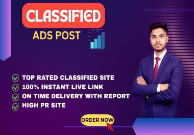 I Will Post 50 Manual Classified Ad Posting on High DA Sites for Any Country.