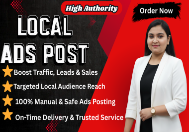 I will do high authority local ads posting with 100 manual and safe work