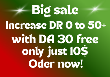 I will increase ahrefs dr domain rating 50+ with moz da