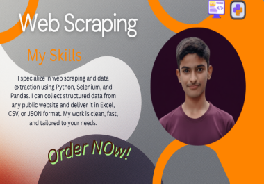 I will perform web scraping web crawling pandas numpy selenium using python