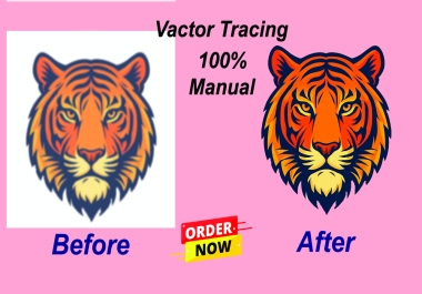 I will do professional vector tracing,  vectorize,  and redraw your image