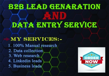 I will provide genuine B2B lead generation with verified business emails