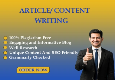 High quality Content and Blog writing to boost your website ranking
