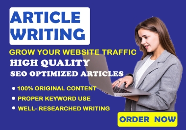 Professional SEO Optimized Content & Article Writing for Your Website or Blog