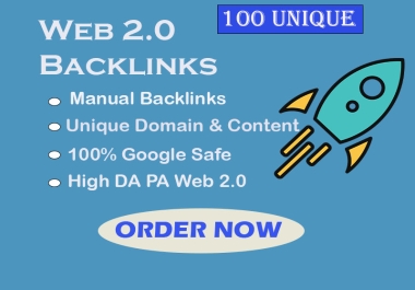 Unique 150+ web 2.0 backlinks with DA PA to boost your website