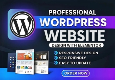 I will design or redesign a responsive WordPress website using Elementor Pro