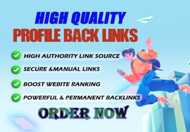 I will create profile 100 backlinks and high backlinks for SEO ranking. 10 profile backlick