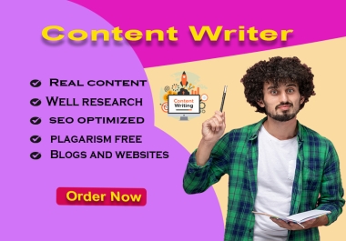 I Will Provide You Professional Content Writing also Engaging,  SEO-Optimize