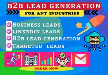 I Will Deliver High-Quality,  Verified B 2 B Niche Leads for Your Target Market