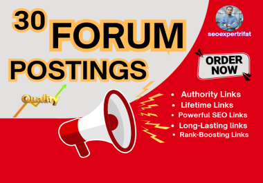 Forum Posting Service High Quality Manual Posts