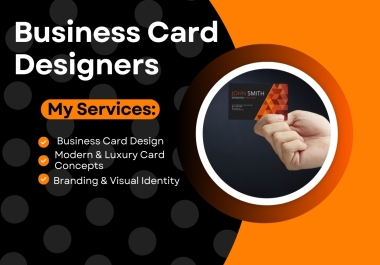 I will create double-sided modern and professional business card design in 24 hours