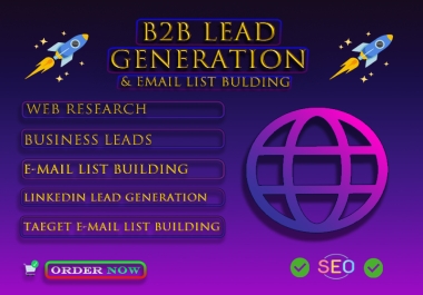 I will do high quality lead generation with targeted prospect lists for your business.
