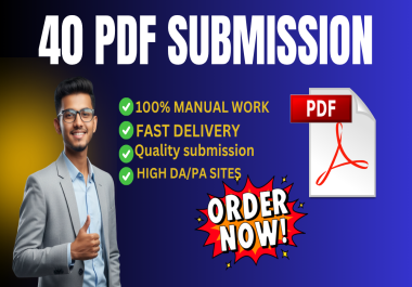 40 PDF Submission SEO backlinks on top sharing sites