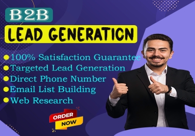 I will do 101+ B2B leads generation and find email and contact information