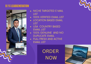 I will provide 10000 niche targeted verified B2C email list.