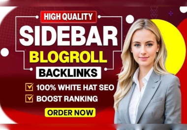 I will make 100 da 50 sidebar blogroll dofollow SEO permanent backlinks