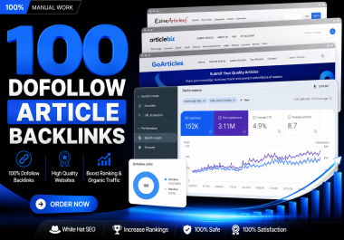 100 High-Quality Dofollow Article Submission Backlinks