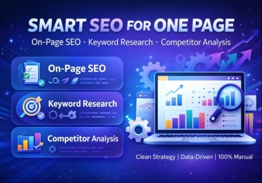 I will do smart SEO for one page with keyword research & competitor analysis