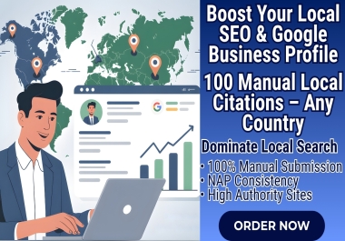 I will build 100 manual local citations for any country to boost your GBP ranking
