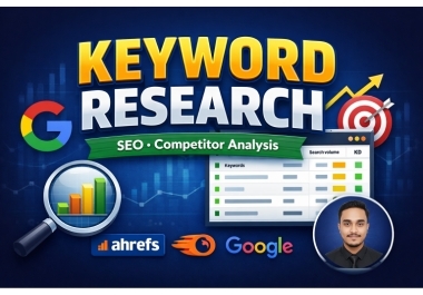 I will perform advanced keyword research and competitor analysis for SEO growth
