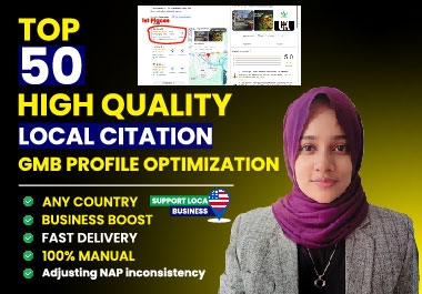 I will do high quality 50 local citations & directory submission