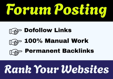Provide 60 Forum Posting DoFollow HQ Backlinks