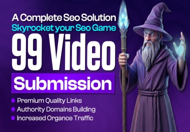 I will create 99 high quality video submission backlinks for SEO