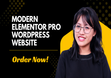 I will design a modern responsive WordPress website using elementor