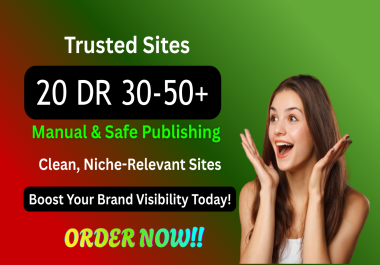 20 Premium DR 30 to 50+ Web Signals Package