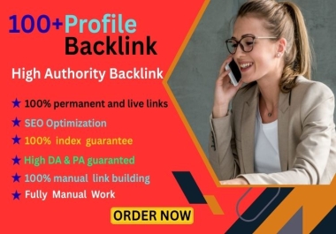 I will do100 high Authority profile Backlink SEO