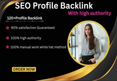 I will create 120 indexable profile Backlinks authority