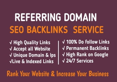 I will create 3000 referring domain high quality SEO backlinks for google ranking